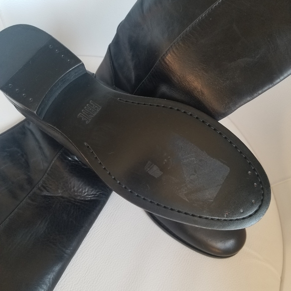 Frye Carly Black Knee Boots Size 7M - Picture 5 of 8